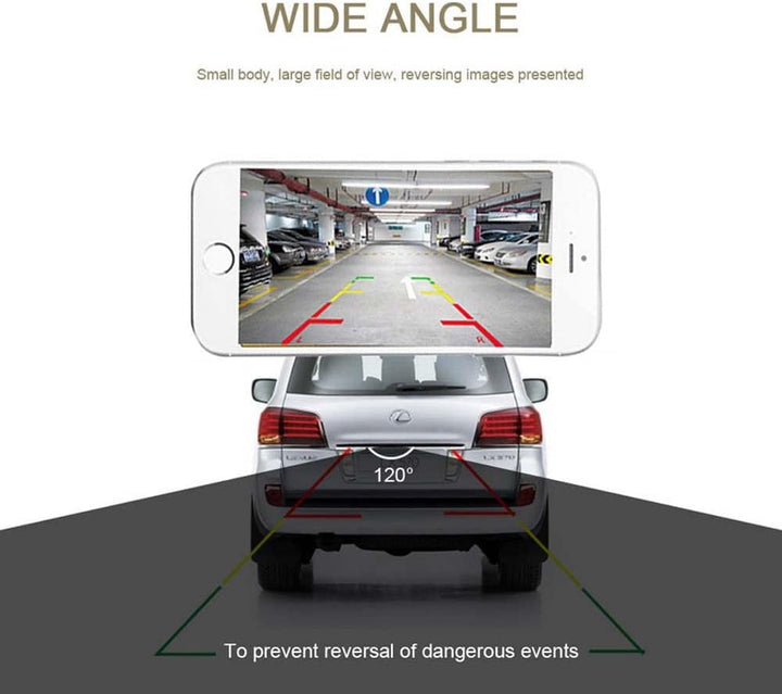 GOFORJUMP WiFi Rückfahrkamera Auto Rückfahrkamera 12V Mini Body Wasserdichter Tachograph für iPhone