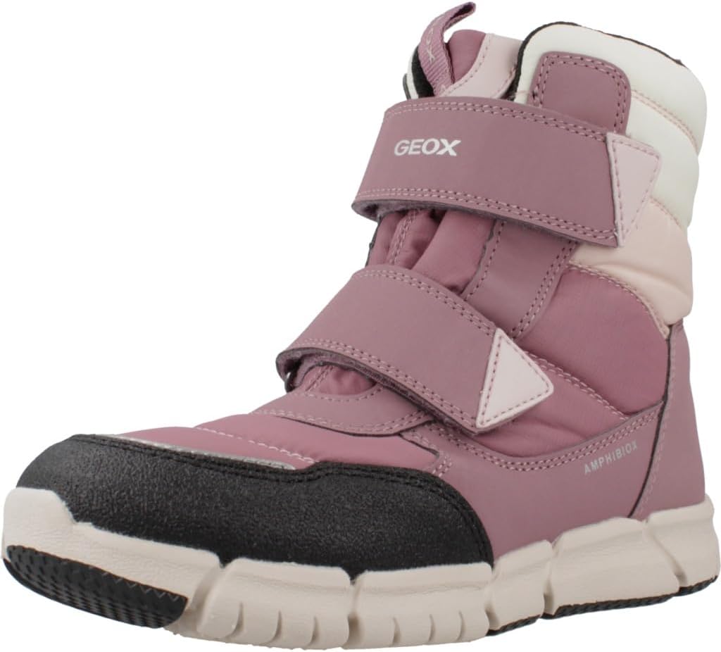 Geox J Flexyper B Ab Stiefelette für Mädchen 36 EU Dk Rose, 36 EU Dk Rose