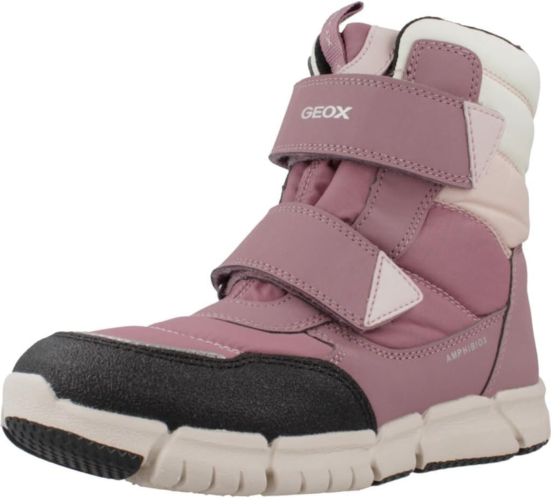 Geox J Flexyper B Ab Stiefelette für Mädchen 36 EU Dk Rose, 36 EU Dk Rose