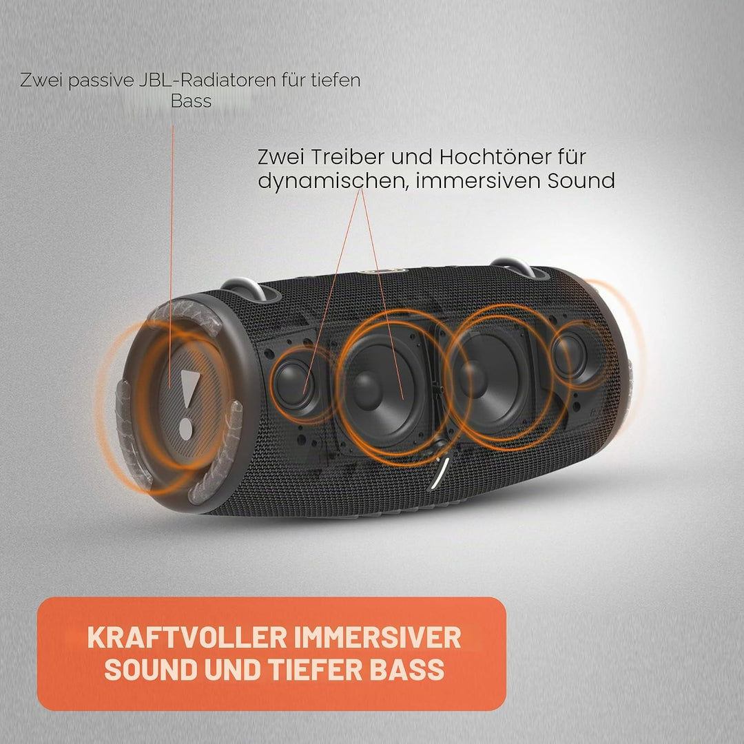 JBL Xtreme 3 - Tragbarer Bluetooth-Lautsprecher, kraftvoller Sound und tiefer Bass, IP67 wasserdicht