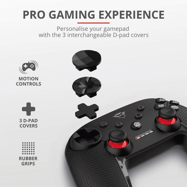 Trust Gaming GXT 1230 Muta PC &amp; Nintendo Switch Controller Kabellos, Aufladbare Batterie, Bluetooth/