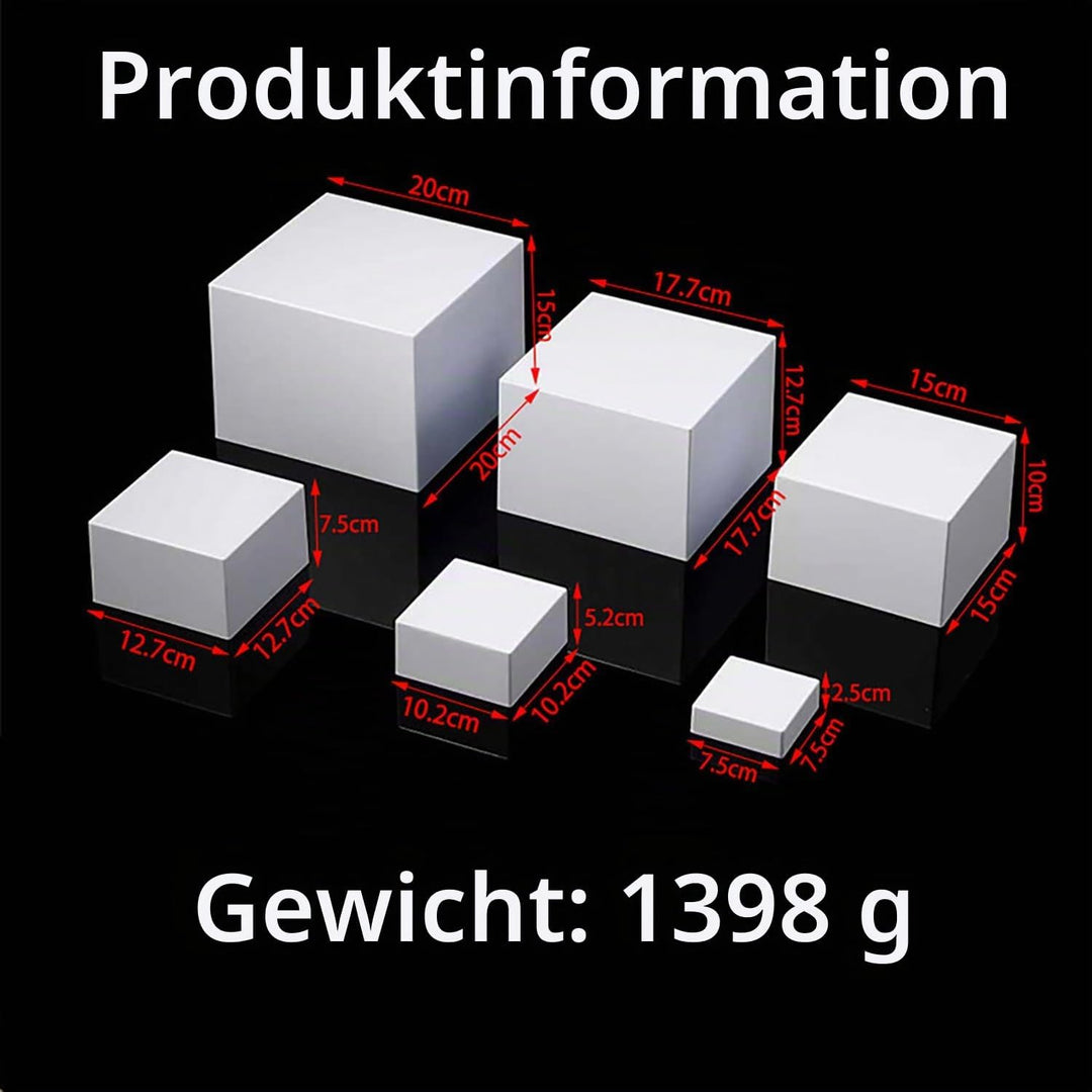 Buffet Ständer, 6 Stück 3 4 5 6 7 8 Zoll Acryl Risers Sockel Podest Deko Erhöhungen Tortenständer Pr