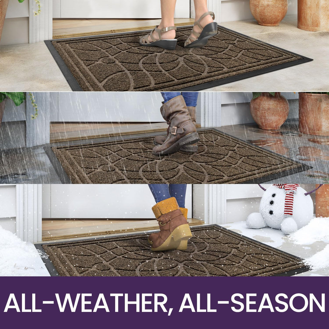 DEXI Fussmatte Aussen rutschfest 44×75 cm,Schmutzfangmatte Outdoor Waschbar,wetterfest Fussmatte aus