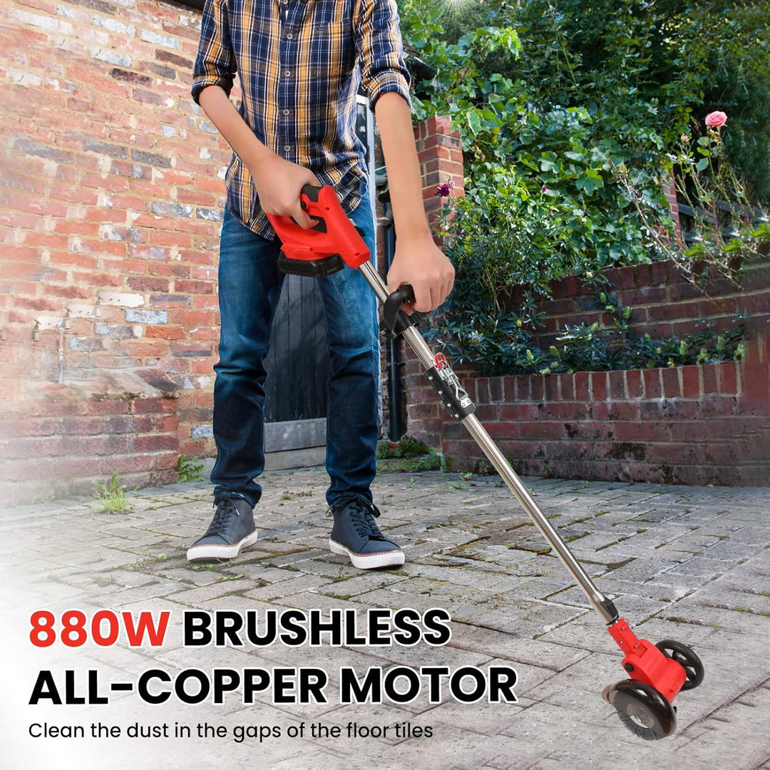 Akku-Fugenreiniger für Makita 18V Batterie, 800W Fugenbürste Elektrisch,120-155cm Teleskopführungsgr