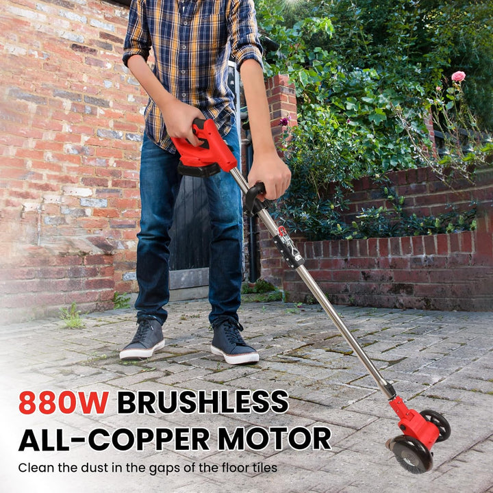 Akku-Fugenreiniger für Makita 18V Batterie, 800W Fugenbürste Elektrisch,120-155cm Teleskopführungsgr