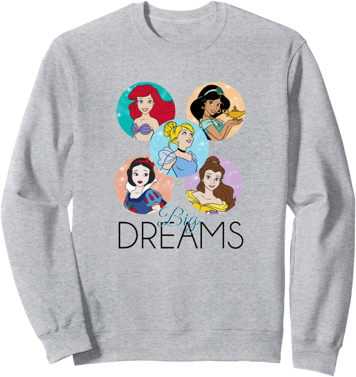 Disney Princess Big Dreams Sparkle Character Bubbles Sweatshirt