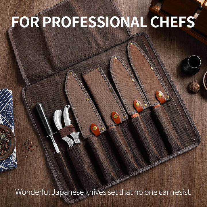 Japan Messer-Set, Hochkohlenstoffstahl Japan Nakiri Santoku Messer, handgeschmiedetes Fleisch-Hackme