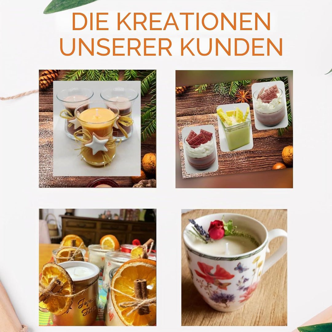 Soj - Sojawachs 5 kg für Kerzen ohne Gentechnik, 100 % natürlich, E-Book + 50 Dochte gratis dazu! He
