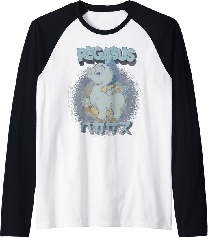 Disney Hercules Pegasus Kanji Portrait Logo Raglan