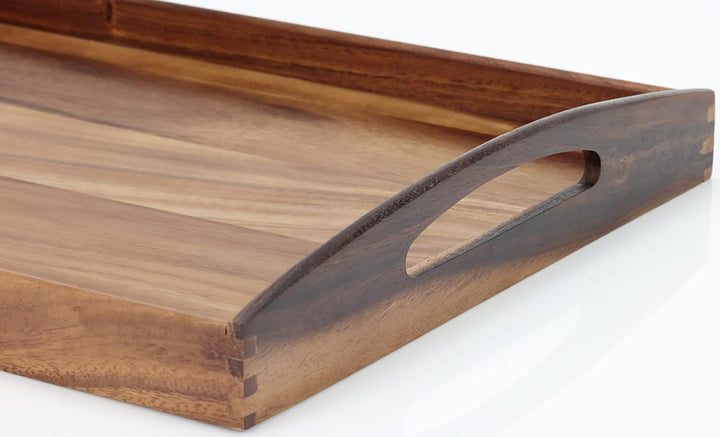 Zassenhaus Serviertablett Holz | rechteckig | mit Tragegriffen | 53×41×7cm | Teetablett | aus nachha