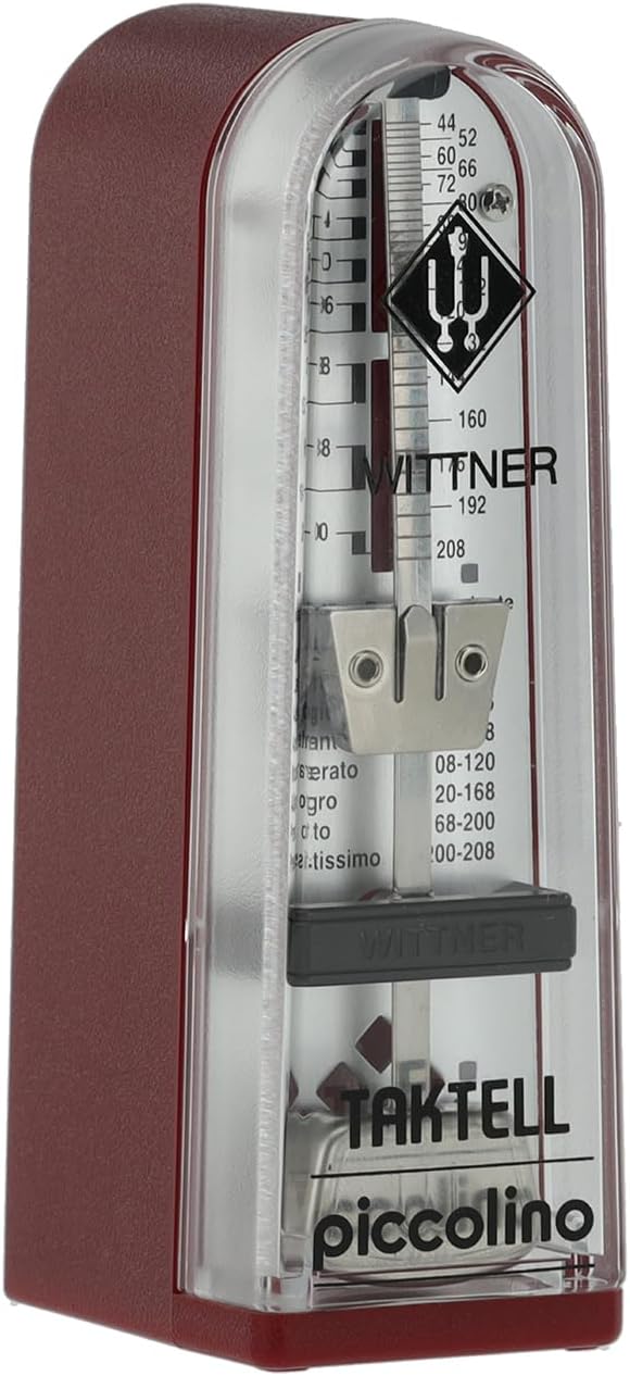 Wittner Metronom 890141 Kunststoffgehäuse ohne Glocke Taktell Piccolino rubinrot, rubinrot
