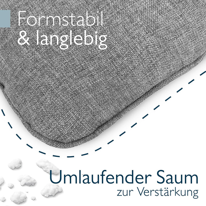 Beautissu Lounge Auflagen Set Sitzkissen 60x60 cm &amp; Rückenkissen 60x40 cm – Schmutz- &amp; Wasserabweise