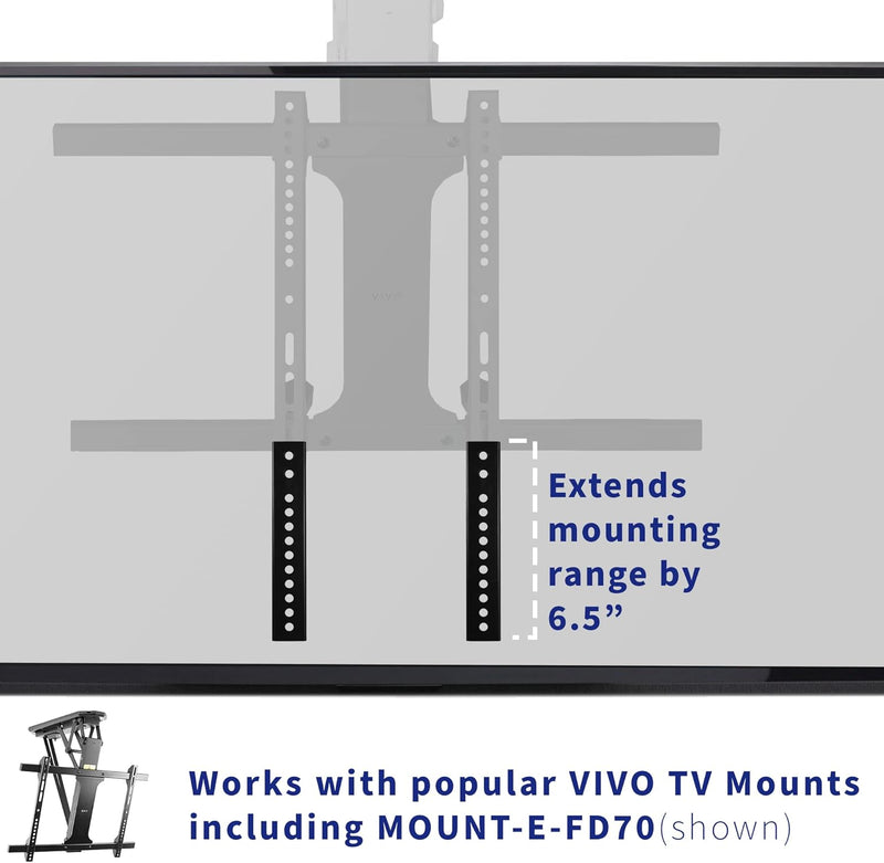 VIVO Vertikale VESA-Erweiterungsplattenhalterungs-Kit für Fernseher mit niedrigem VESA-Muster, passe