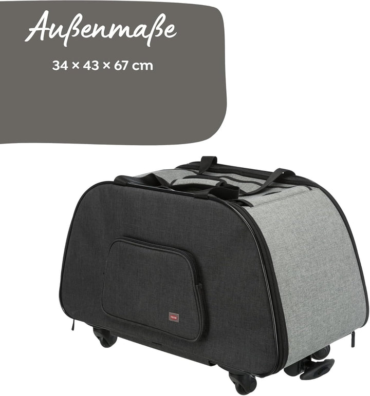 Trixie 28949 Trolley, 34 × 43 × 67 cm, schwarz/grau L 67 x B 34 x H 43 cm, L 67 x B 34 x H 43 cm