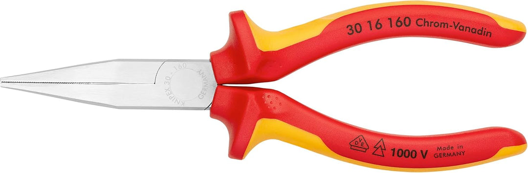 Knipex 3016160 Spitzzange mit Flach Tipps, 1000 Volt spezifische, 15,9 cm