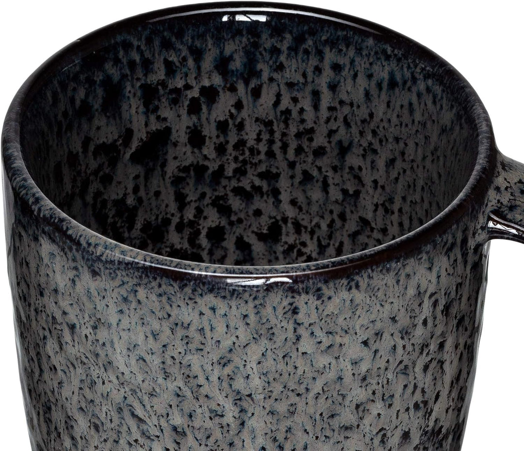 LEONARDO HOME 018563 MATERA 6er Set Becher, Keramik, anthrazit, Anthrazit