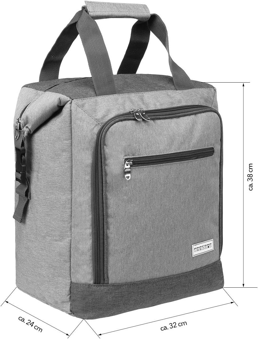 anndora Kühltasche hellgrau - Modellwahl 26 Liter - hellgrau meliert, 26 Liter - hellgrau meliert