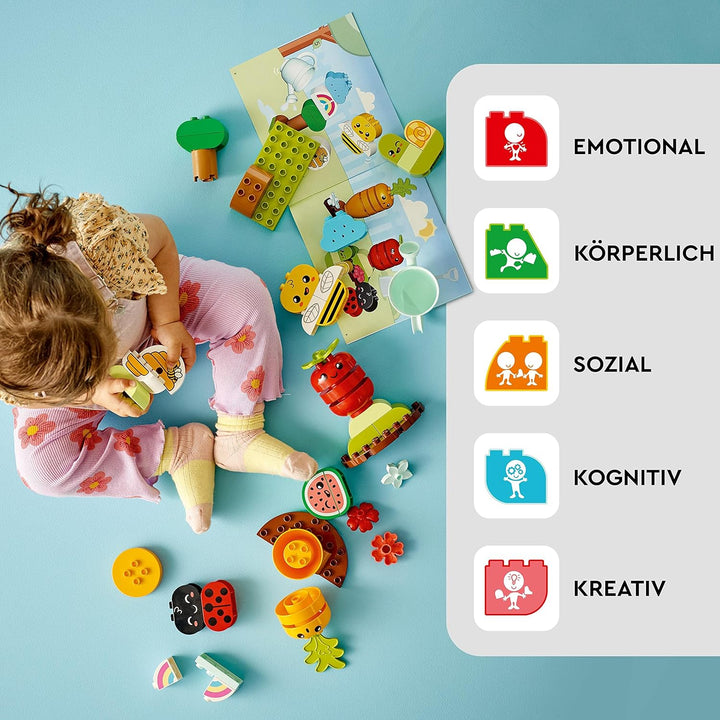 LEGO 10984 DUPLO My First Biogarten Bausteine-Box, Lernspielzeug für Kleinkinder ab 1,5 Jahren, mit