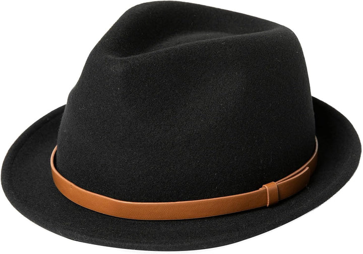 Comhats Unisex Filzhut Fedora für Herren und Damen-Winter Wolle Trilby Hat mit Krempe-Männer Panama