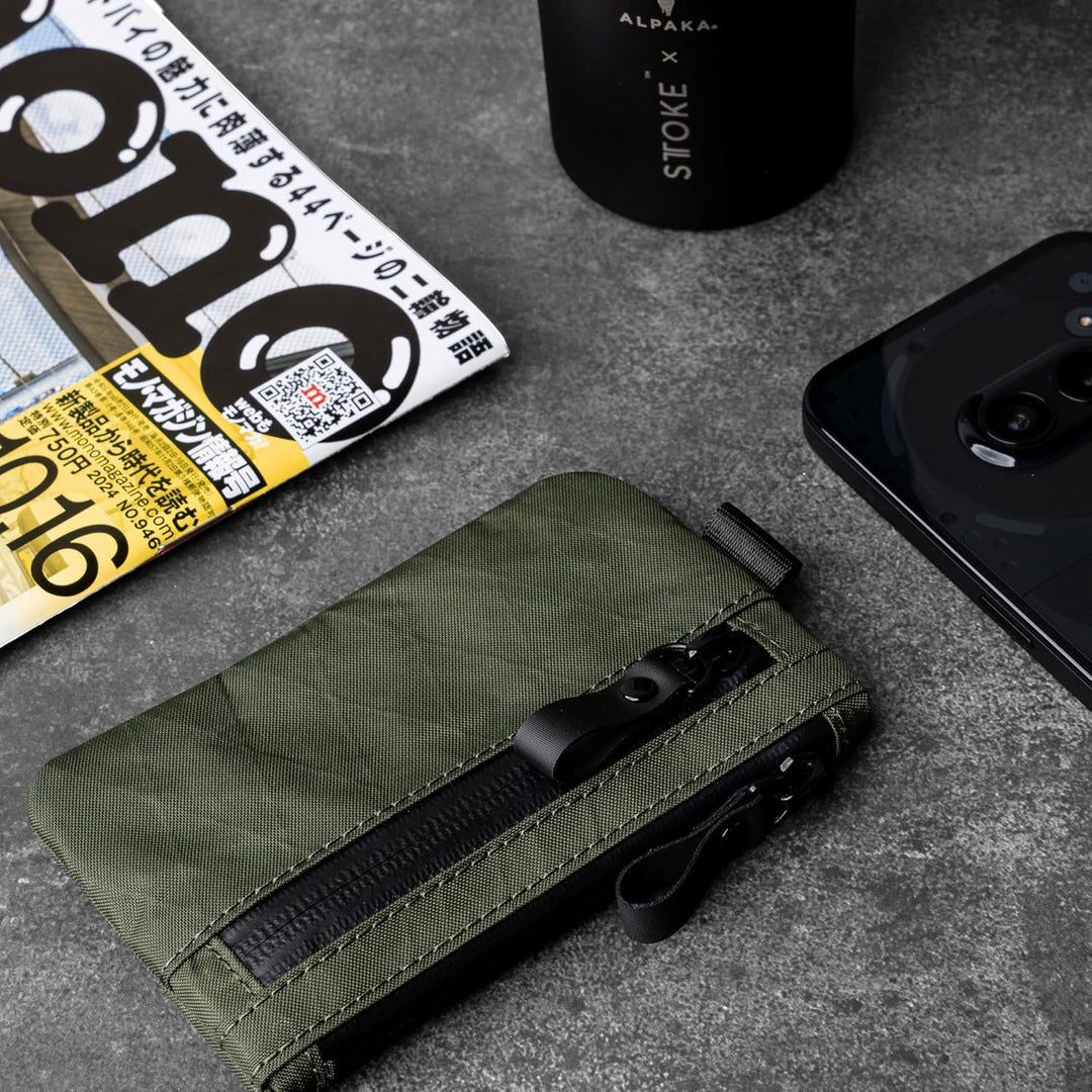 ALPAKA Zip Pouch X-Pac - RFID-Blockierung Kleines Bargeld und Karten Zip Wallet mit Carbon Neutral,