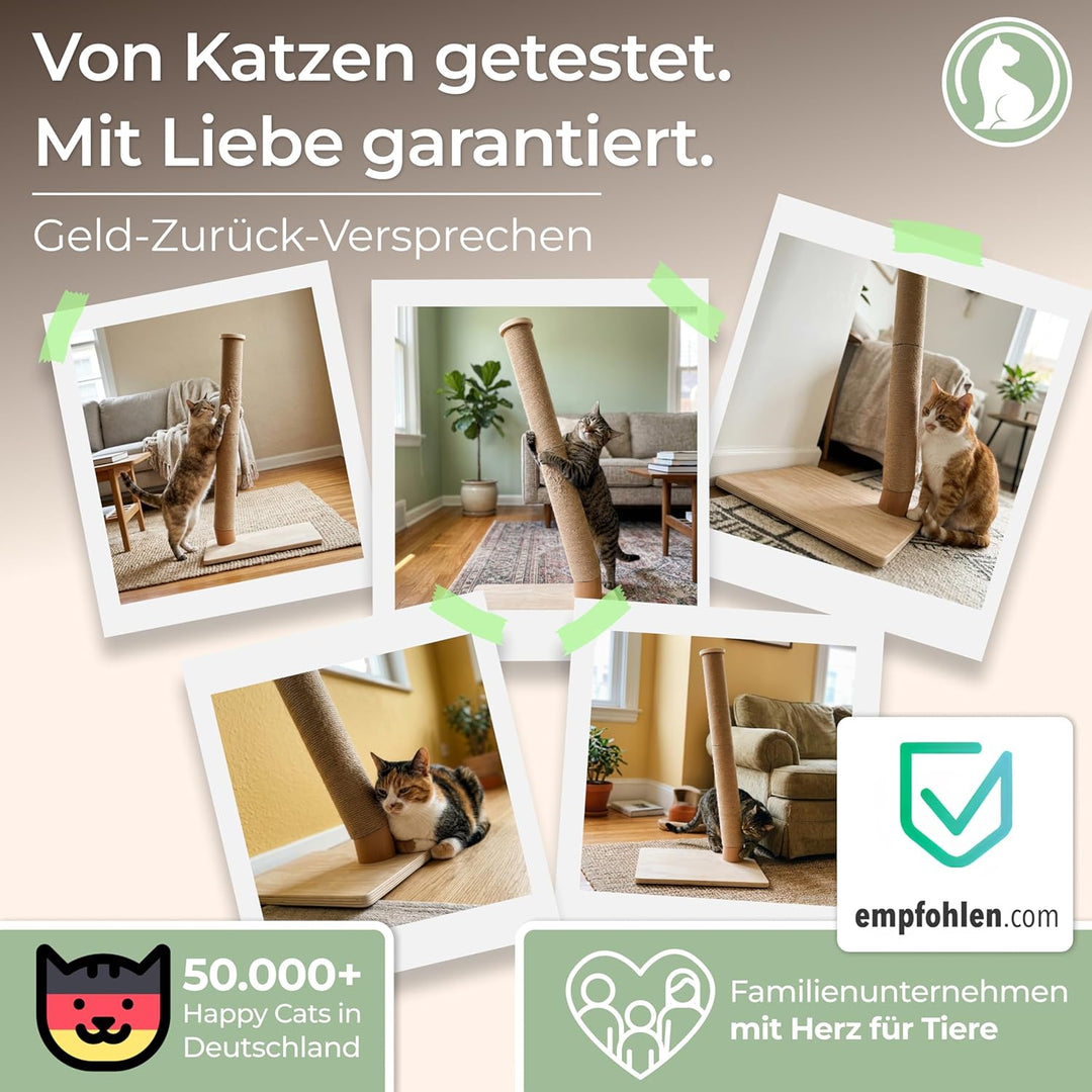 WOOWOOD Kratzbaum Katze - Extrem Stabil, Kratzsäule XXL, Kratzbaum Klein - Kratzstamm für kleine und