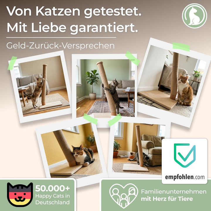 WOOWOOD Kratzbaum Katze - Extrem Stabil, Kratzsäule XXL, Kratzbaum Klein - Kratzstamm für kleine und