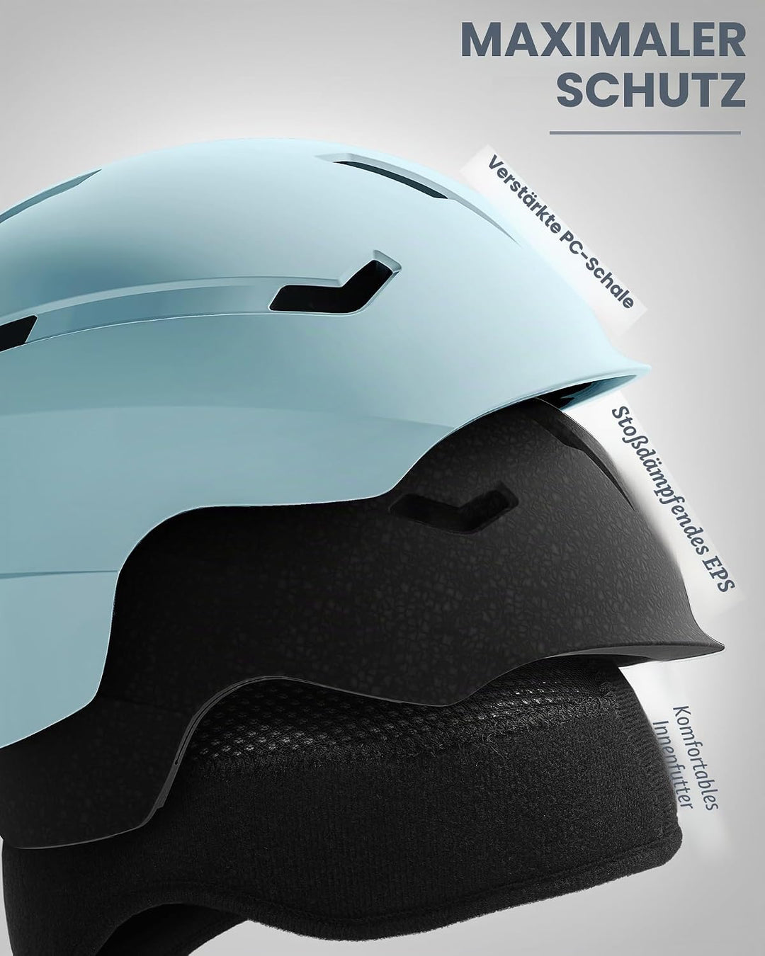 OutdoorMaster Skihelm-Set, Snowboard-Helm mit Brille für Erwachsene - 12 Belüftungsöffnungen - Skihe