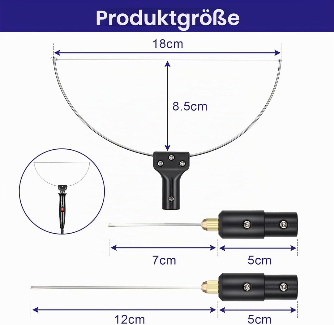 GOCHANGE elektrischer Schaumstoffschneider, 3-in-1, 100-240 V/18 W, Heiss-styroporschneider für Kuns