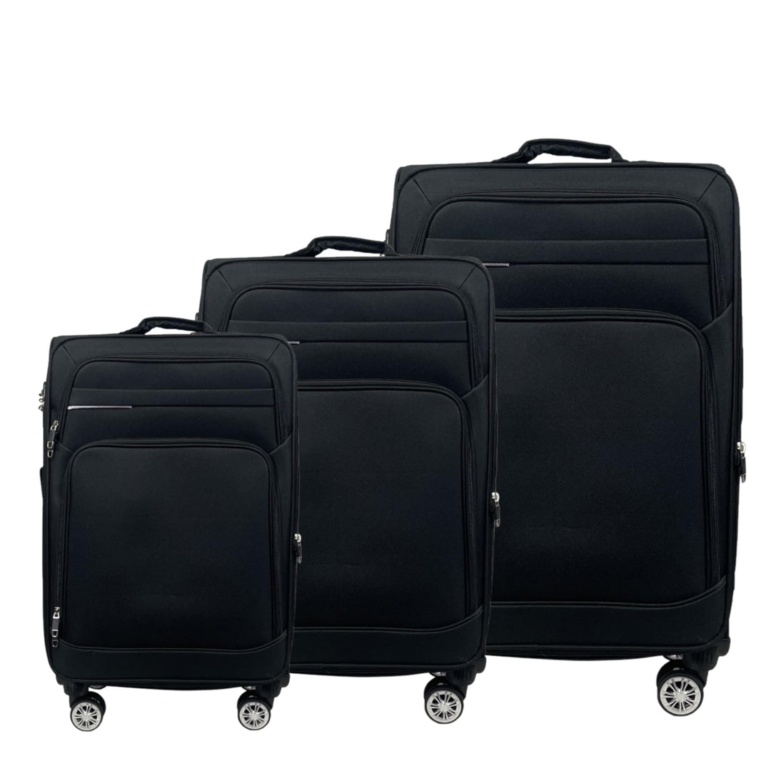 MY TRAVEL BAG Stoff Reisekoffer Trolley Erweiterbar mit Zwillingsrollen (M/L/XL/XXL oder 4er Set) We