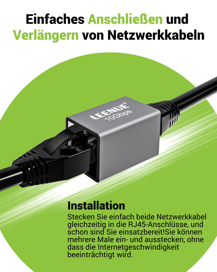 RJ45 Kupplung 6 Stück, Cat 7 LAN Kabel verbinder für LAN Kabel, Netzwerkkabel, Patchkabel, Netzwerk