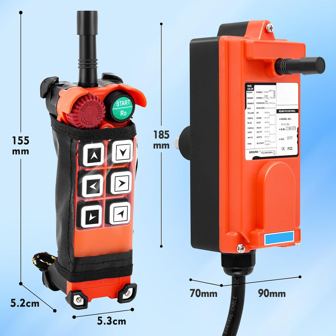 MXBAOHENG kran fernbedienung Drahtlose Kransteuerung F21-E1 24V (24-95 V) fernbedienung kran funk In