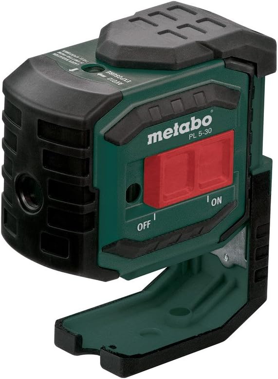 Metabo 606164000 Punktlaser PL 5-30 | +Zielplatte, Gürteltasche, Wandhalterung, 3 Batterien AA 1,5 V