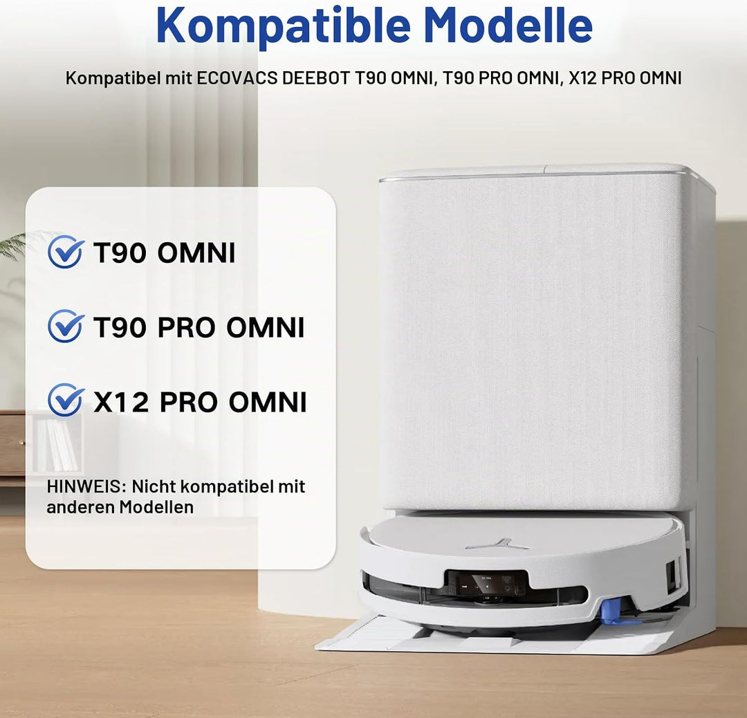 VIEWALL T90 Zubehör für ECOVACS DEEBOT T90 Omni,T90 Pro Omni,X12 Pro,X12 Pro Omni Staubsauger,1 Haup