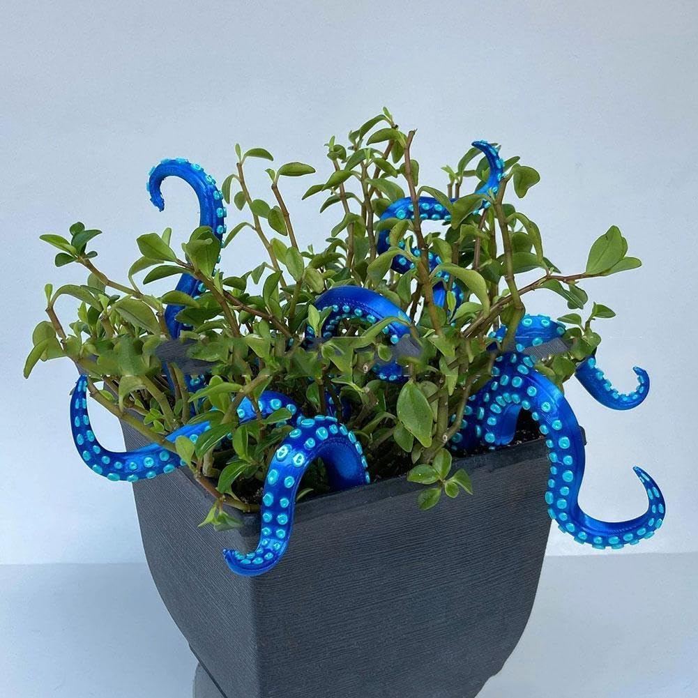 XDGJTBFMY Octopus Tentakel Stakes Tentakeln Lustige Halloween T0X0 Ornamente Anlage Blau, Blau