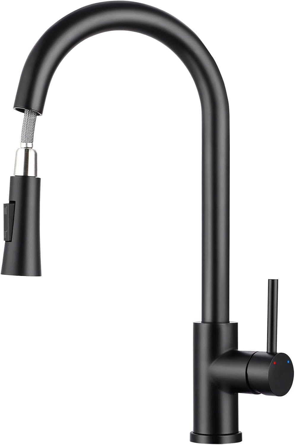 BONADE Wasserhahn Küche Schwarz, 360° Drehbare Küchenarmatur mit Brause Ausziehbar, Hoher Bogen Misc