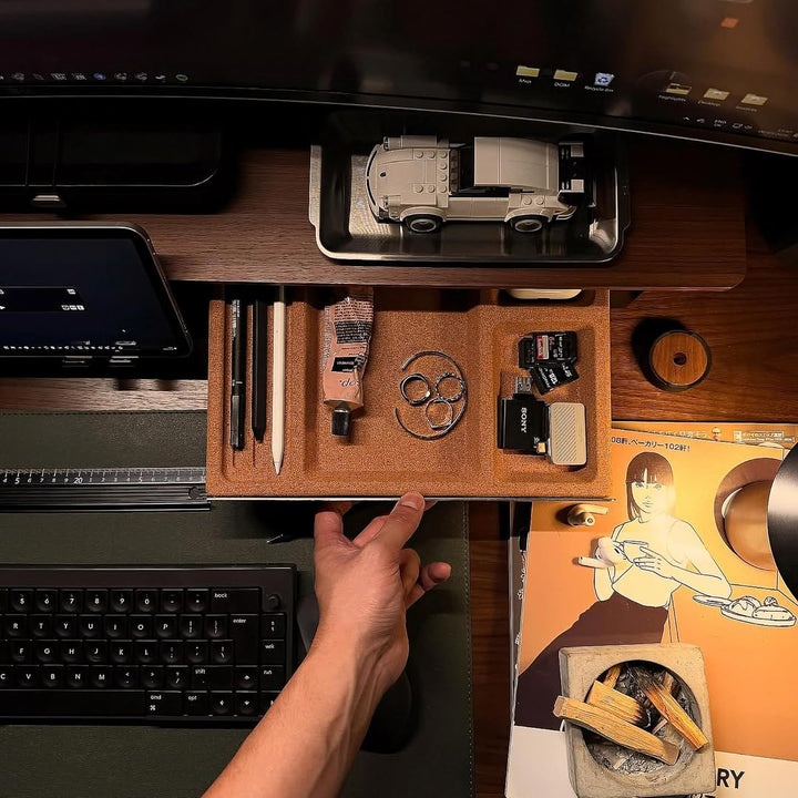 Raico Schreibtischregal Monitorständer Setup Cockpit Ergonomischer Dual-Screen-Riser Minimaler Schre
