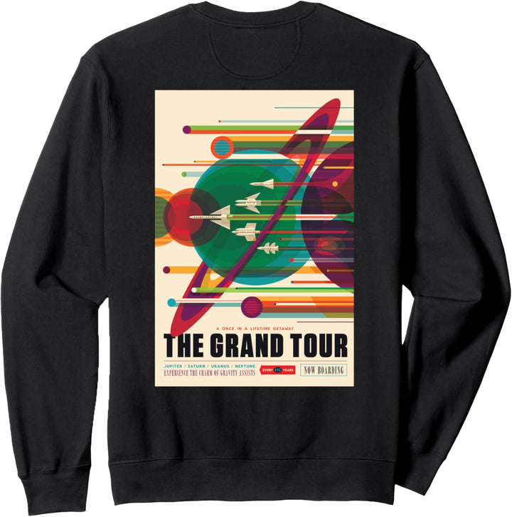 NASA JPL "The Grand Tour" Space Travel Poster Sweatshirt