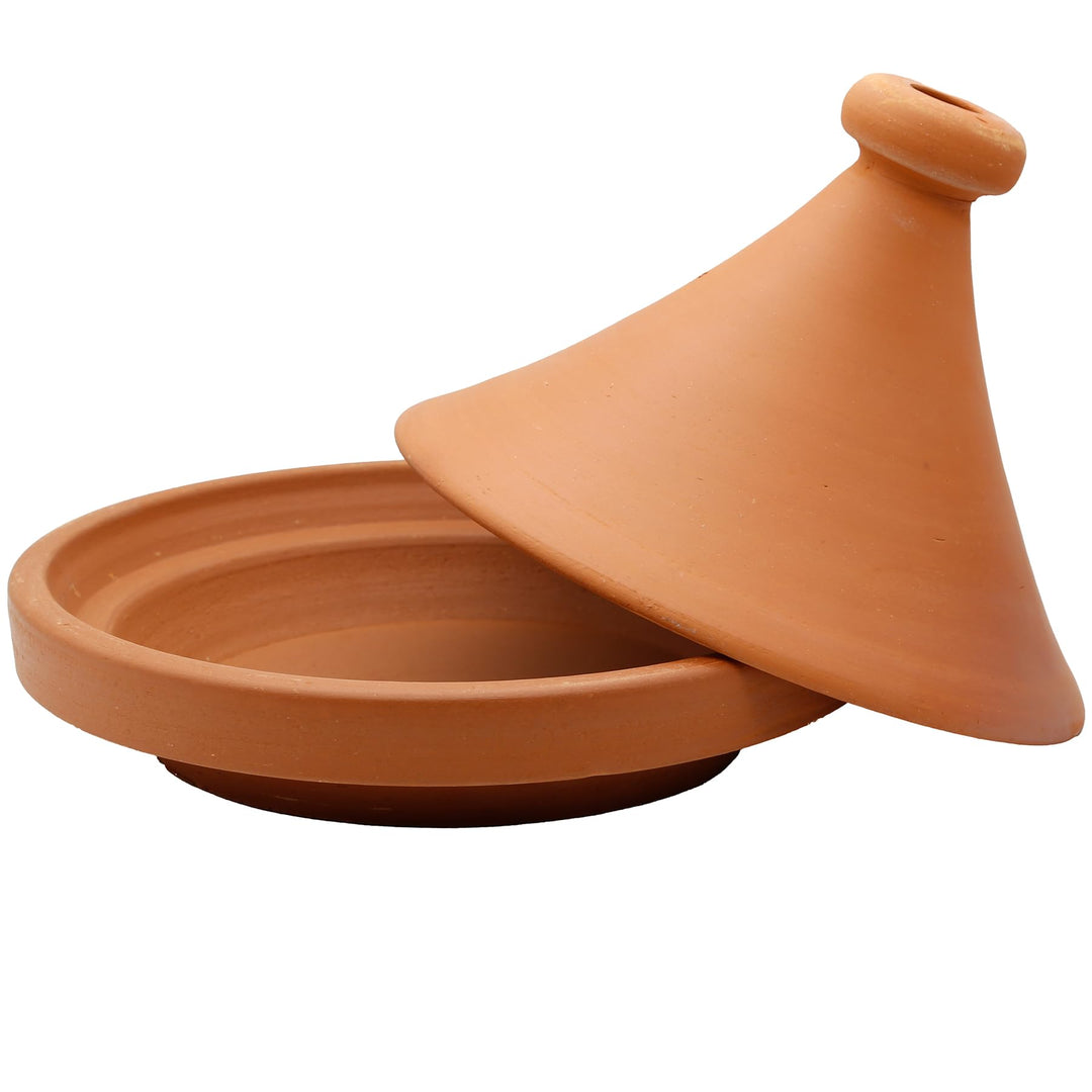 Schmortopf aus Ton – Marokkanische Tajine Ø 30 cm Kochen für 3-4 Personen | Tagine unglasierter Gart