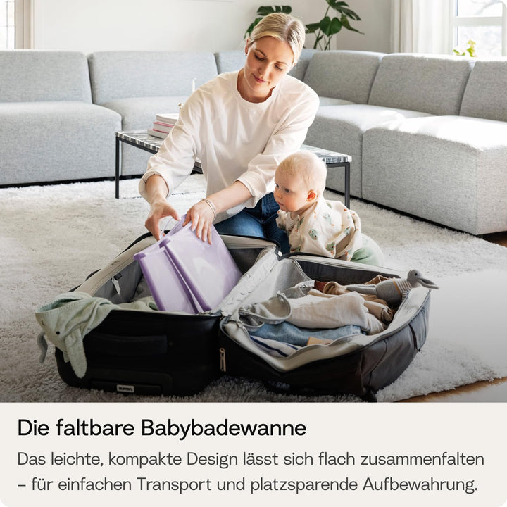 Stokke Flexi Bath (Sandy Beige) mit Newborn Support - Robust &amp; einfach zu verstauen - Bequem für zuh