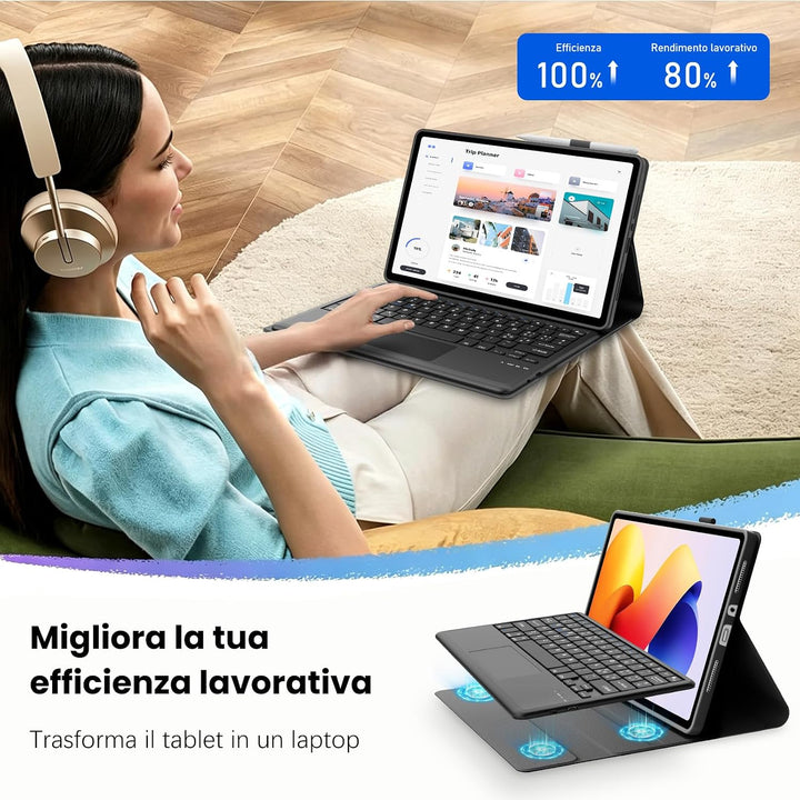 Für Xiaomi Redmi Pad 2 Pro 2025/Redmi Pad Pro 12,1 Zoll Tastaturabdeckung | Abnehmbare Bluetooth-Tas