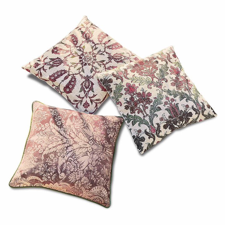 Loberon® Kissenhülle 3er Set Camden, Baumwolle, lila/rosa