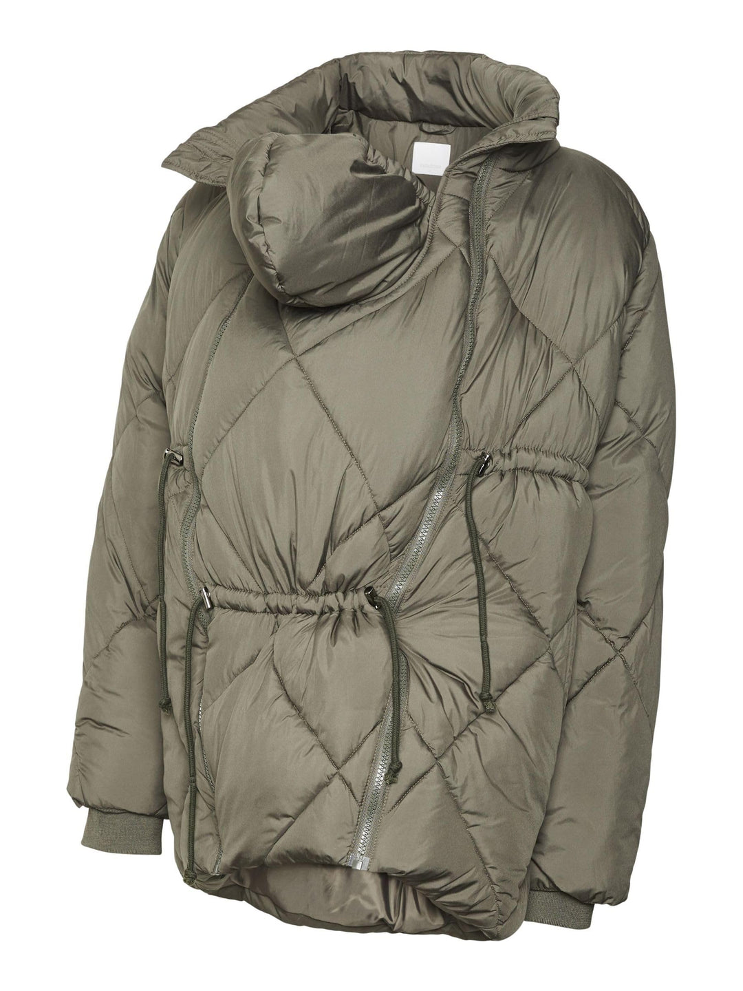 MAMALICIOUS Female Jacke Hoch geschlossen Gerippte Ärmelbündchen Mantel Kambaba L, Kambaba L