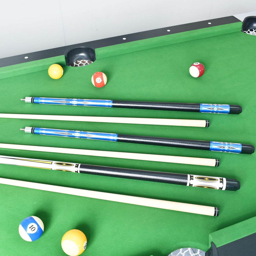 Pool Queue, Billard Queue Satz 2, Pool Queues Pool 58" Queue Stöcke,Billardqueue mit Edelstahl Gelen