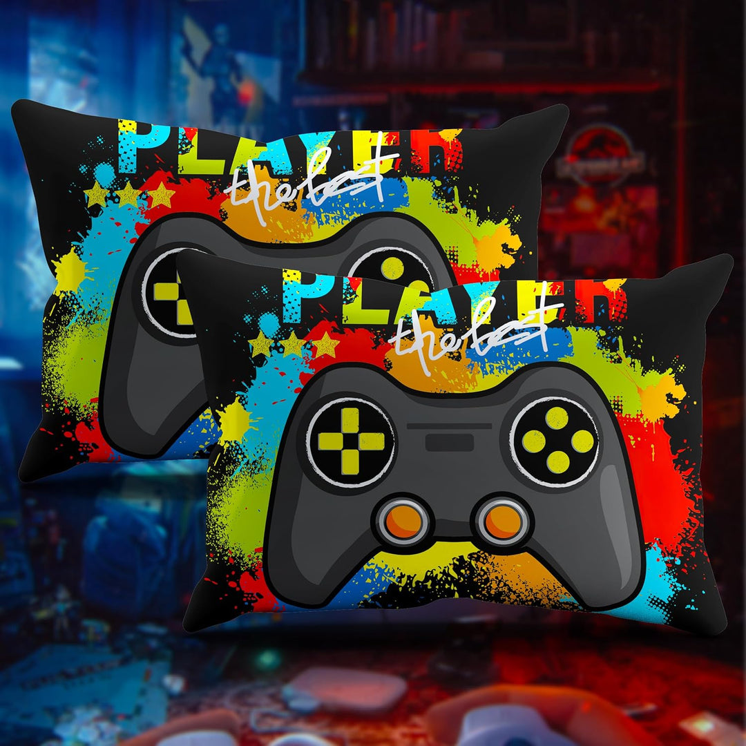 Jungen Gaming-Bettwäsche-Set für Kinder,3 Teilig Teens Gamepad Bettwäsche Set Kinder Modern Gamer Mi