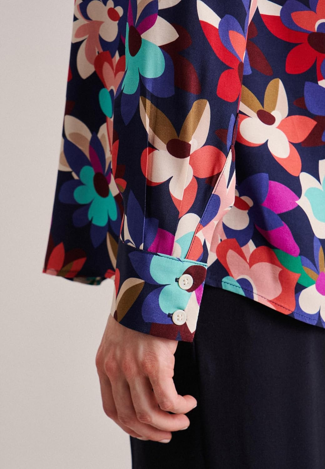 Seidensticker Damen Regular Fit Langarm Bluse 36 Blau, 36 Blau