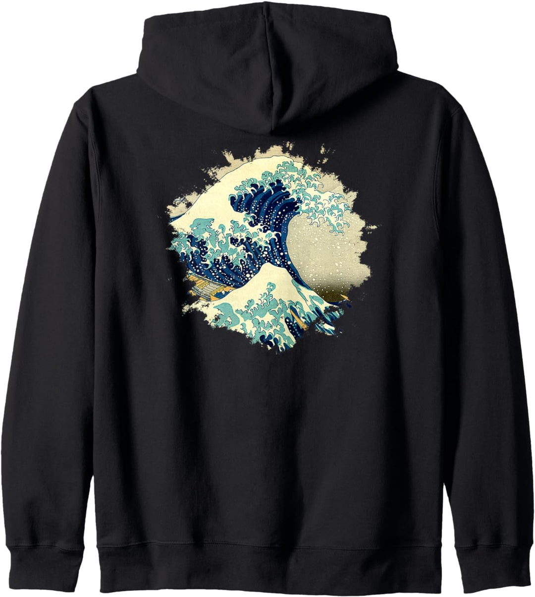 Berühmte Japanische Kunst Grosse Welle Remix Hokusai Stilvoll Kapuzenjacke