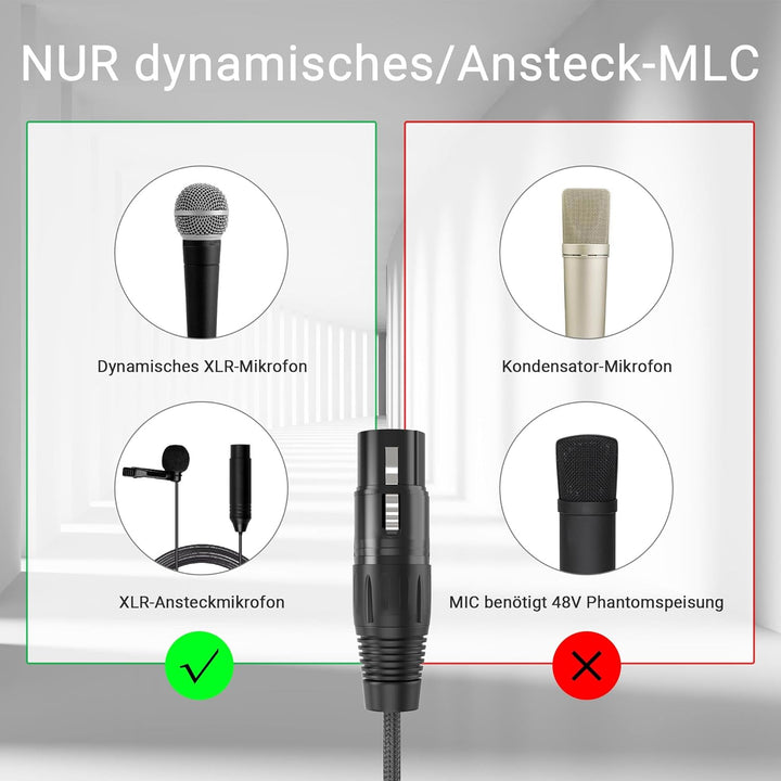 Cubilux XLR Buchse auf Lightning Mikrofonkabel für Aufnahme und Karaoke, geflochtenes Kabel für iPho