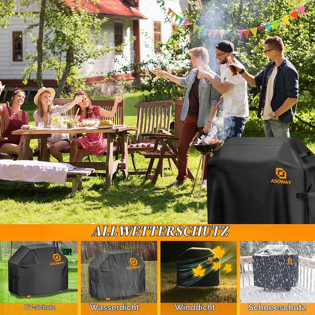 Grillabdeckung Wetterfest, Grill Abdeckung 600D Hochwertige Oxford Gewebe Reissfest für Weber, Ender
