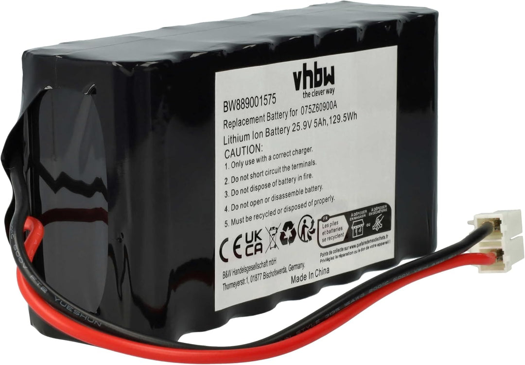 vhbw Akku kompatibel mit Ambrogio L20 S+, Twenty Rasenmäher (5000mAh, 25,9V, Li-Ion)