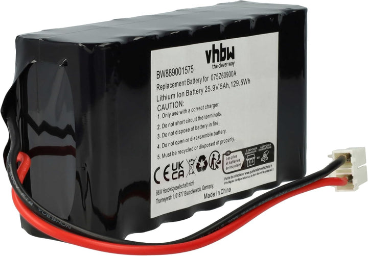 vhbw Akku kompatibel mit Ambrogio L20 S+, Twenty Rasenmäher (5000mAh, 25,9V, Li-Ion)